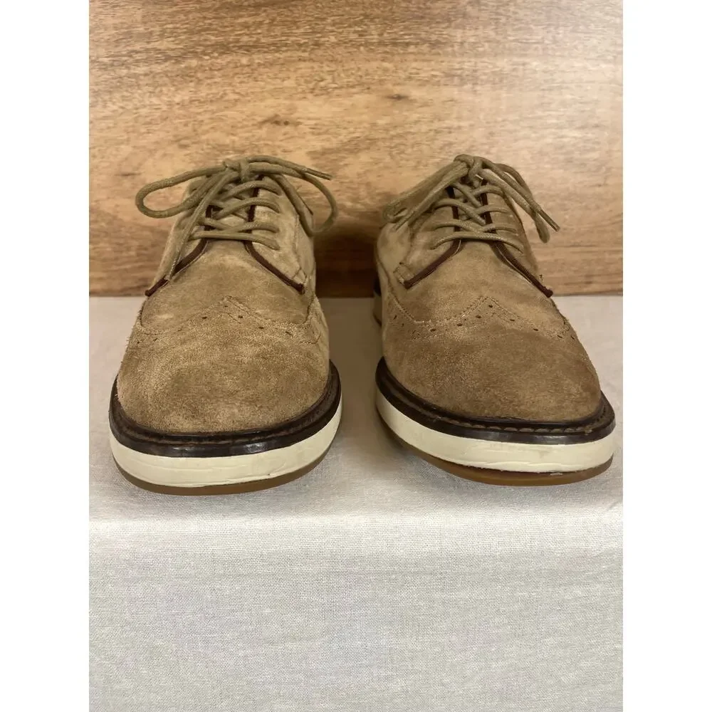 Vince Camuto Edwyn Men's Tan Suede Wingtip Oxford Sneakers Size 12M